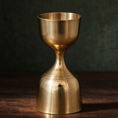 Brass-Tone Minimalist Vintage Jigger