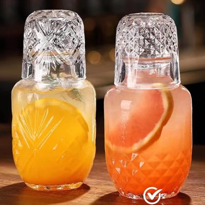 Creative Decanter Set with Dual-Purpose Stopper-Cup