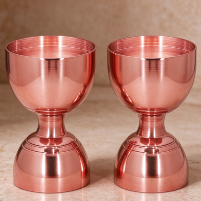 Rose Gold Vintage Double-Ended Jigger Set